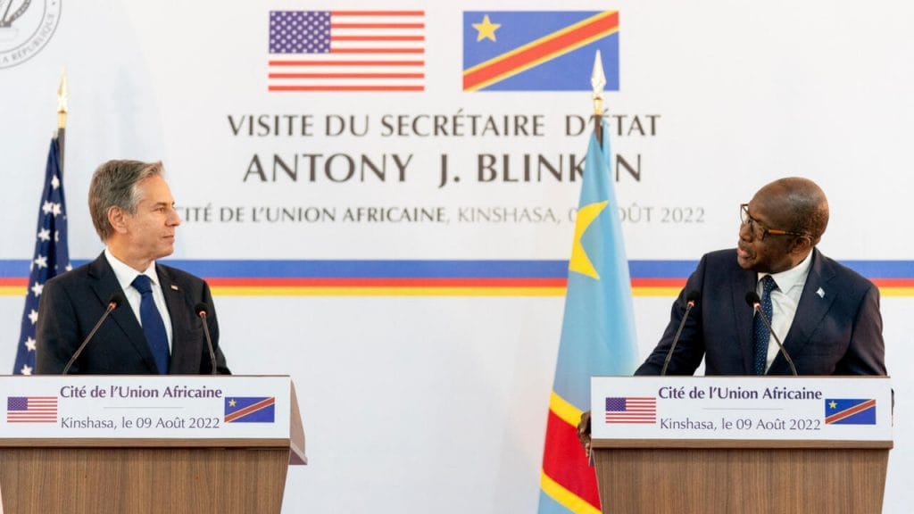 Diplomate américain en visite à Kinshasa